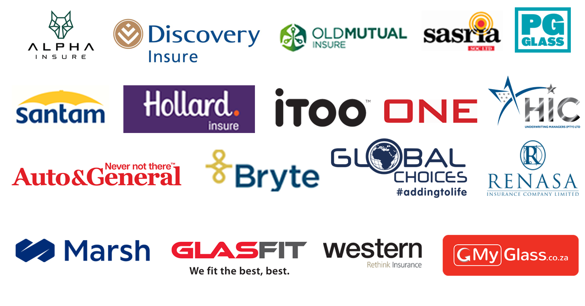A collage of the 18 official corporate sponsor logos supporting the Insurance Institute of the Eastern Cape.